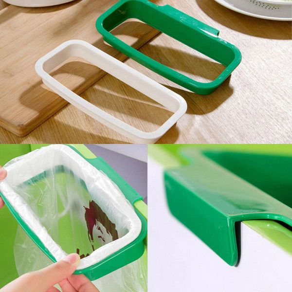 home cabinet door garbage trash bag can box rack hanging holder kitchen tool useful household cleaning tools