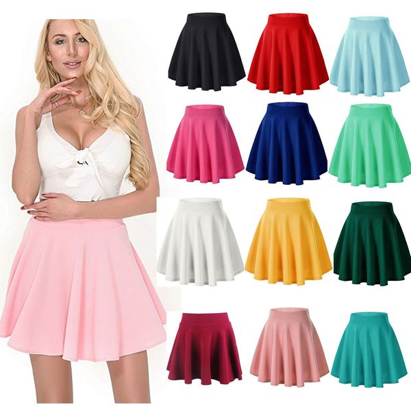 moxeay women basic a line high waisted stretch flared pleated plain skater skirt, Black
moxeay women basic a line high waisted stretch flared pleated plain skater skirt, Black