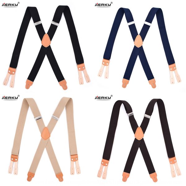 men's and women's monochrome elastic button button shoulder strap shoulder strap 6 clip pants straps fat extended, Black;white
men's and women's monochrome elastic button button shoulder strap shoulder strap 6 clip pants straps fat extended, Black;white
