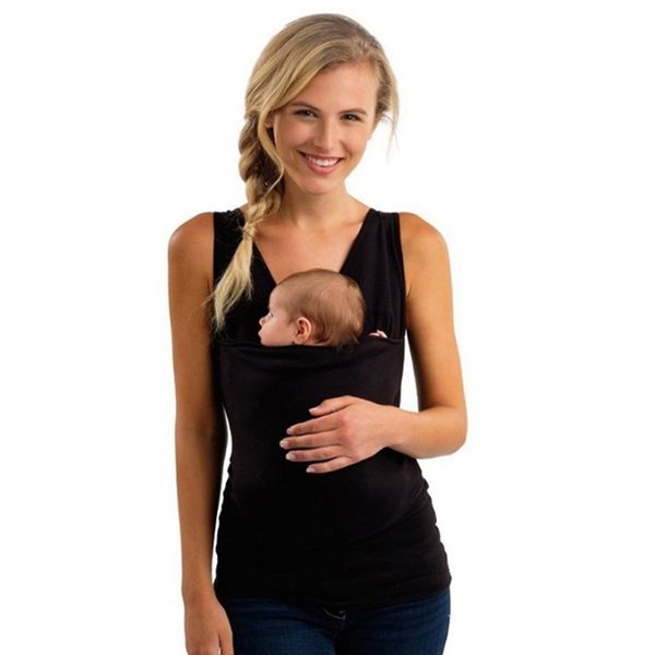 t shirt women for summer mommy babysitting t-shirt sleeveless solid parenting baby carrier mother kangaroo, White
t shirt women for summer mommy babysitting t-shirt sleeveless solid parenting baby carrier mother kangaroo, White