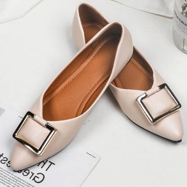 women flat shoes slip on loafers metal buckle lady single shallow office pointed toe footwear plus size 43 zapatos mujer new, Black
women flat shoes slip on loafers metal buckle lady single shallow office pointed toe footwear plus size 43 zapatos mujer new, Black