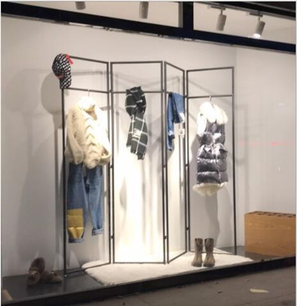 iron clothing store display floor racks commercial furniture clothes racsk middle island concise creative screen partition folding shelf
iron clothing store display floor racks commercial furniture clothes racsk middle island concise creative screen partition folding shelf
