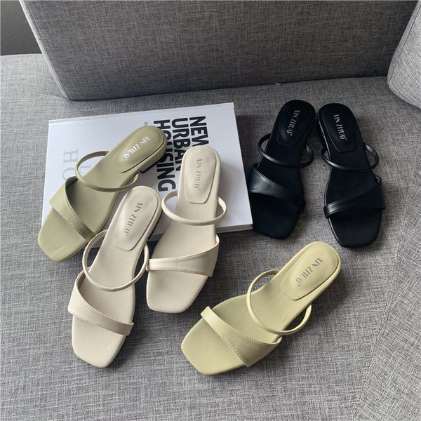 flat shoes female woman's slippers slides shose women low square toe 2020 summer soft hoof heels rubber rome, Black
flat shoes female woman's slippers slides shose women low square toe 2020 summer soft hoof heels rubber rome, Black