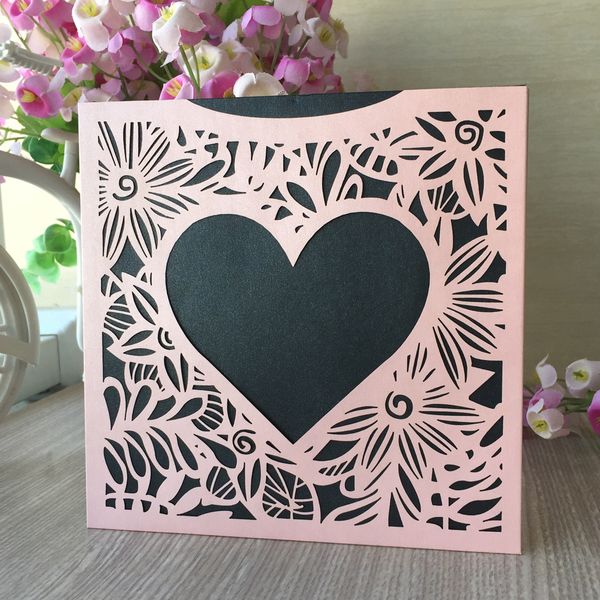 20pcs /lot hollow laser cut nice invitation cards using wedding festival invitation cards big heart and flower decoration with pearl paper, Black
20pcs /lot hollow laser cut nice invitation cards using wedding festival invitation cards big heart and flower decoration with pearl paper, Black