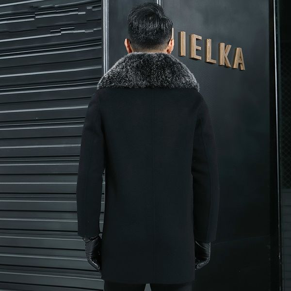men's wool & blends winter fur collar real coat men double-side woolen coats streetwear windbreaker jacket jlk12ad12009 my1922, Black
men's wool & blends winter fur collar real coat men double-side woolen coats streetwear windbreaker jacket jlk12ad12009 my1922, Black