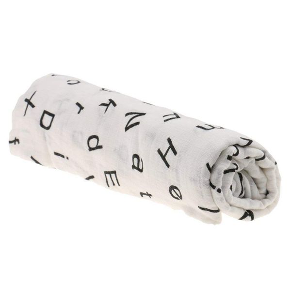 cotton lange new born swaddle blanket sleeping bag 110 cm x 110 cm- letters 
cotton lange new born swaddle blanket sleeping bag 110 cm x 110 cm- letters