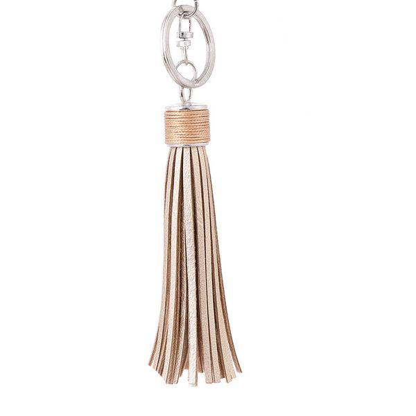 women leather tassels keychain car circle key rings gift bag hanging buckle, Silver
women leather tassels keychain car circle key rings gift bag hanging buckle, Silver