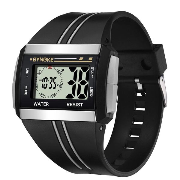 2019 men rectangle luminous backlight sports satch date alarm digital wrist watch, Slivery;brown
2019 men rectangle luminous backlight sports satch date alarm digital wrist watch, Slivery;brown