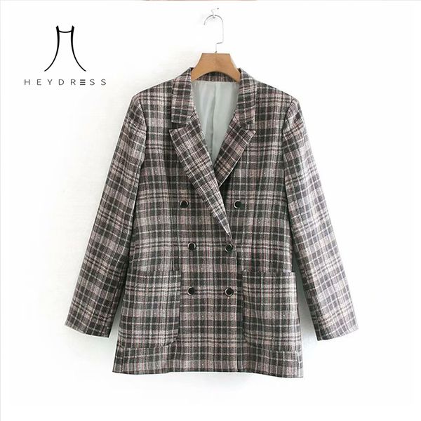 heydress vintage bouble breasted plaid women blazer pockets jackets female retro suits coat casual feminino blazers outerwears, White;black
heydress vintage bouble breasted plaid women blazer pockets jackets female retro suits coat casual feminino blazers outerwears, White;black