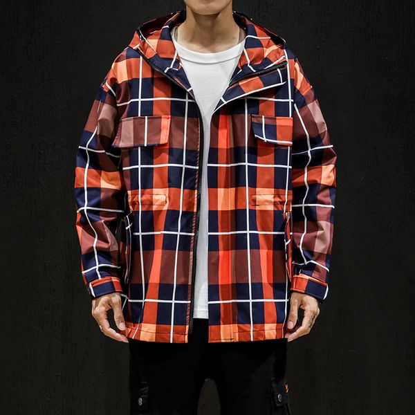 2019 green plaid patchwork hooded pockets cargo fashion windbreaker autumn zipper oversize men fashion loose soft jackets, Black;brown
2019 green plaid patchwork hooded pockets cargo fashion windbreaker autumn zipper oversize men fashion loose soft jackets, Black;brown
