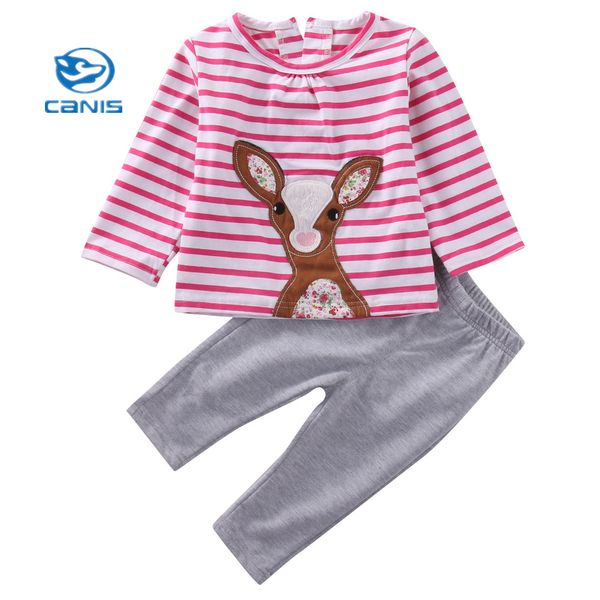 canis 2019 2pcs toddler baby girls cotton outfits cute striped t-shirt +long pants clothes set 0-5y
canis 2019 2pcs toddler baby girls cotton outfits cute striped t-shirt +long pants clothes set 0-5y