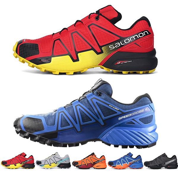 

Salomon Speed ​​Cross 4 IV CS черный синий оранжевый красный обувь для ходьбы Дышащий человек Атлетика Mesh Фехтовальная обувь спортивные кроссовки кроссовки