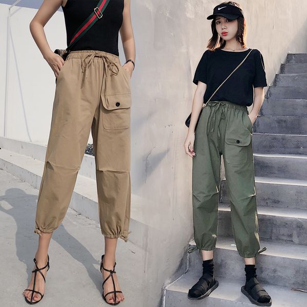 cargo pants women 2020 autumn wide leg casual lantern hip hop pant pantalon femme s~xxl high waist ankle-length ladies trousers, Black;white
cargo pants women 2020 autumn wide leg casual lantern hip hop pant pantalon femme s~xxl high waist ankle-length ladies trousers, Black;white