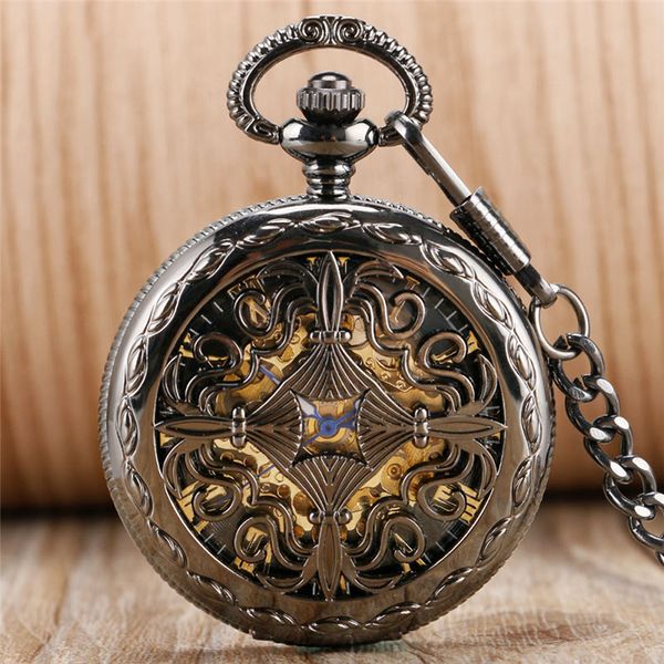 vintage pocket watch fashion black hollow flower grilles case men women automatic mechanical skeleton watches pendant chain gift, Slivery;golden
vintage pocket watch fashion black hollow flower grilles case men women automatic mechanical skeleton watches pendant chain gift, Slivery;golden