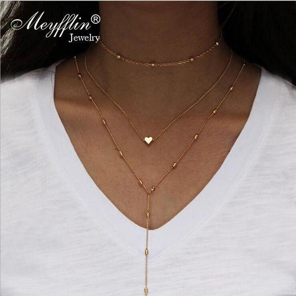 meyfflin bohemian long choker necklaces for women gold silver color heart necklaces pendants multilayer chains collar jewelry, Golden;silver
meyfflin bohemian long choker necklaces for women gold silver color heart necklaces pendants multilayer chains collar jewelry, Golden;silver