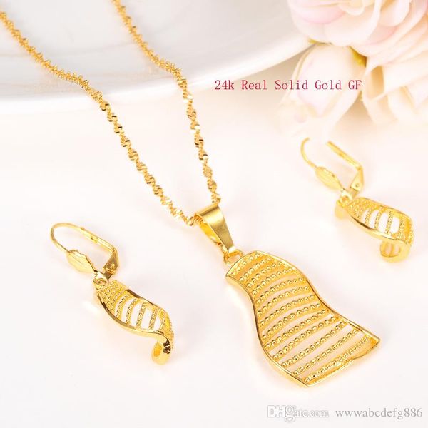 women fashion gift jewelry set necklace plain sailing earrings pendant wedding sets 24k real yellow solid fine gold gf long hang, Silver
women fashion gift jewelry set necklace plain sailing earrings pendant wedding sets 24k real yellow solid fine gold gf long hang, Silver