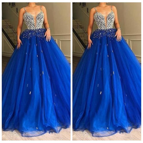 spaghetti strips a-line tulle quinceanera dresses beaded crystal bling bling 2020 vestidos de prom party gowns customized special occasion, Blue;red
spaghetti strips a-line tulle quinceanera dresses beaded crystal bling bling 2020 vestidos de prom party gowns customized special occasion, Blue;red
