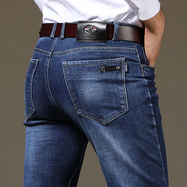2018 autumn mens jeans fashion straight denim pants classic clothing elasticity loose jeans men business casual long trousers, Blue
2018 autumn mens jeans fashion straight denim pants classic clothing elasticity loose jeans men business casual long trousers, Blue