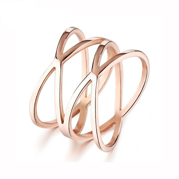 trendy double x rose gold color anniversary rings hollow style stainless steel ring jewelry for women anillo ogj461, Golden;silver
trendy double x rose gold color anniversary rings hollow style stainless steel ring jewelry for women anillo ogj461, Golden;silver