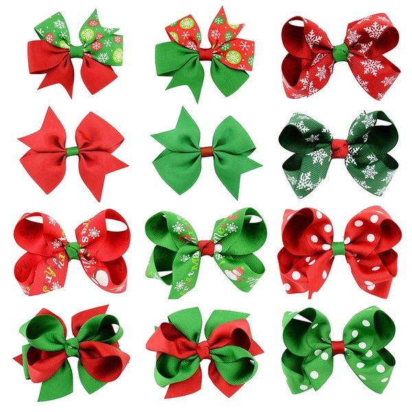 12 styles girls christmas hair bows with clips grosgrain ribbon headwear handmade bowknot hair accessories for christmas, Slivery;white
12 styles girls christmas hair bows with clips grosgrain ribbon headwear handmade bowknot hair accessories for christmas, Slivery;white