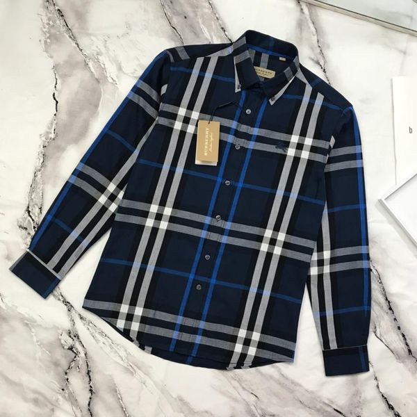 19ss new luxurious brand bbr plaid stitching shirt long sleeve fashion war horse logo breathable men and women casual outdoor shirt, Gray;blue
19ss new luxurious brand bbr plaid stitching shirt long sleeve fashion war horse logo breathable men and women casual outdoor shirt, Gray;blue