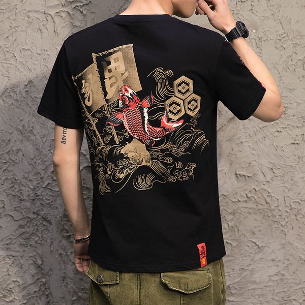 chinese-style short-sleeved mens plus size summer fashion brand retro printed loose t-shirt ethnic casual half sleeve fu shen, White;black
chinese-style short-sleeved mens plus size summer fashion brand retro printed loose t-shirt ethnic casual half sleeve fu shen, White;black