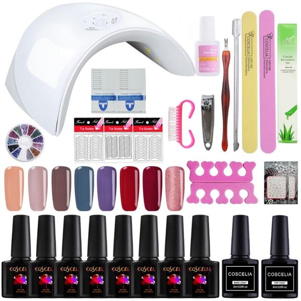 gel polish sets 8 colors lasting gel nail polish kit 36w led lamp for nail dryer coat primer for set manicure tools
gel polish sets 8 colors lasting gel nail polish kit 36w led lamp for nail dryer coat primer for set manicure tools