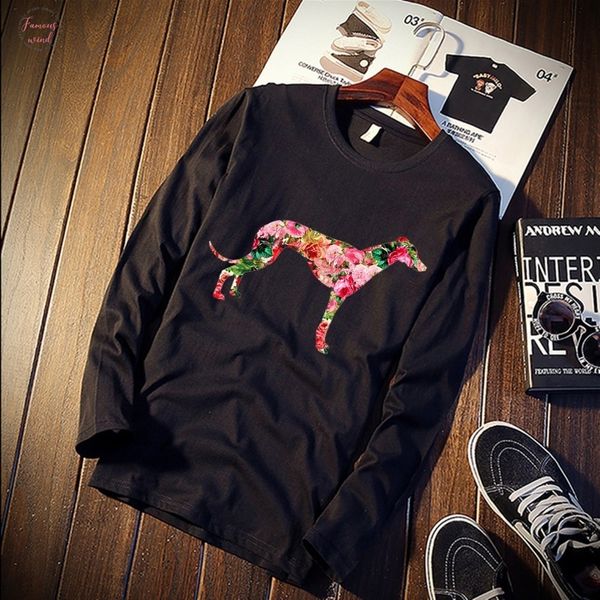 2018 pure cotton t shirt greyhound dog minimalist quotes printed long sleeve fashion casual amp; tees brand clothing, White
2018 pure cotton t shirt greyhound dog minimalist quotes printed long sleeve fashion casual amp; tees brand clothing, White
