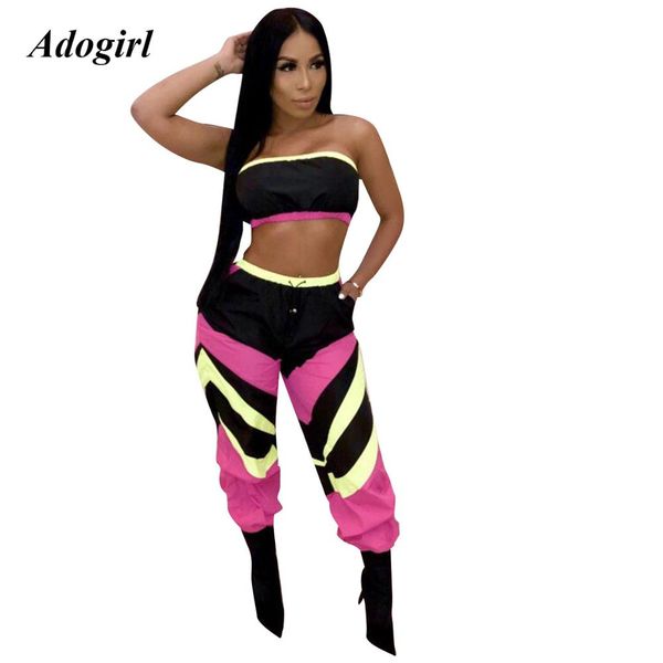 adogirl casual color block patchwork women set off shoulder crop with pants two piece set night club party suit female, White
adogirl casual color block patchwork women set off shoulder crop with pants two piece set night club party suit female, White