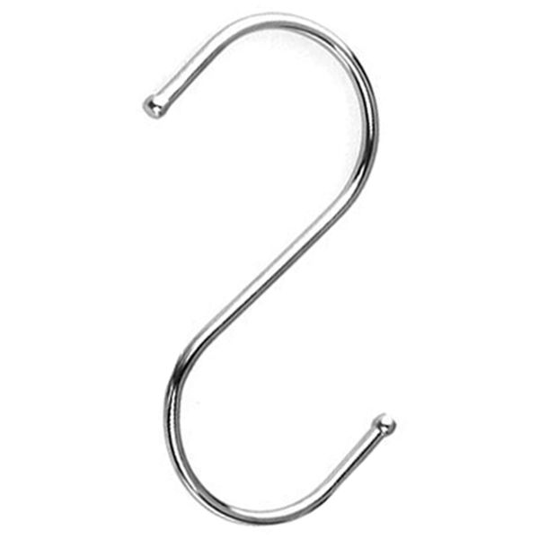 10 pcs anti-rust s-shaped metal hangers hook (silver