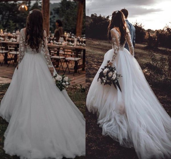 2022 country v backless 3d floral flowers wedding dresses bridal gown illusion long sleeves princess a line bride gowns, White
2022 country v backless 3d floral flowers wedding dresses bridal gown illusion long sleeves princess a line bride gowns, White