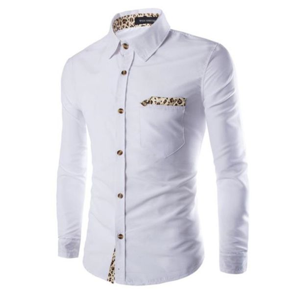 mens designer leopard panelled shirts spring casual long sleeve plus size lapel neck shirts, White;black
mens designer leopard panelled shirts spring casual long sleeve plus size lapel neck shirts, White;black