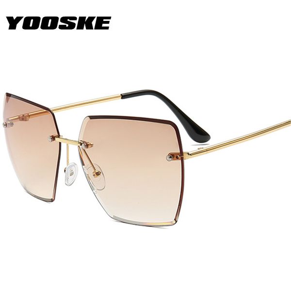 yooske women rimless sunglasses ladies metal gradient lens brown sun glasses female fashion accessories 2019, White;black
yooske women rimless sunglasses ladies metal gradient lens brown sun glasses female fashion accessories 2019, White;black