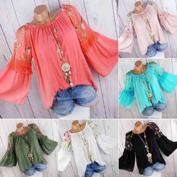 plus size women lady autumn flower print blouse summer casual chiffon long sleeve o-neck tunic blouse shirts, White
plus size women lady autumn flower print blouse summer casual chiffon long sleeve o-neck tunic blouse shirts, White