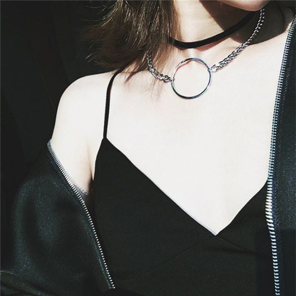 2017 new fashion multi-storey necklace steam punk black rope metal chain circle pendant maggie charm choker necklace for women, Golden;silver
2017 new fashion multi-storey necklace steam punk black rope metal chain circle pendant maggie charm choker necklace for women, Golden;silver