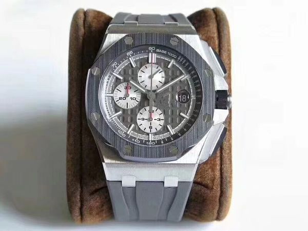 jf spot mens watches 26400 so 3126 multi-function timing automatic watch 44mm chronograph rubber strap montre automatique, Slivery;brown
jf spot mens watches 26400 so 3126 multi-function timing automatic watch 44mm chronograph rubber strap montre automatique, Slivery;brown