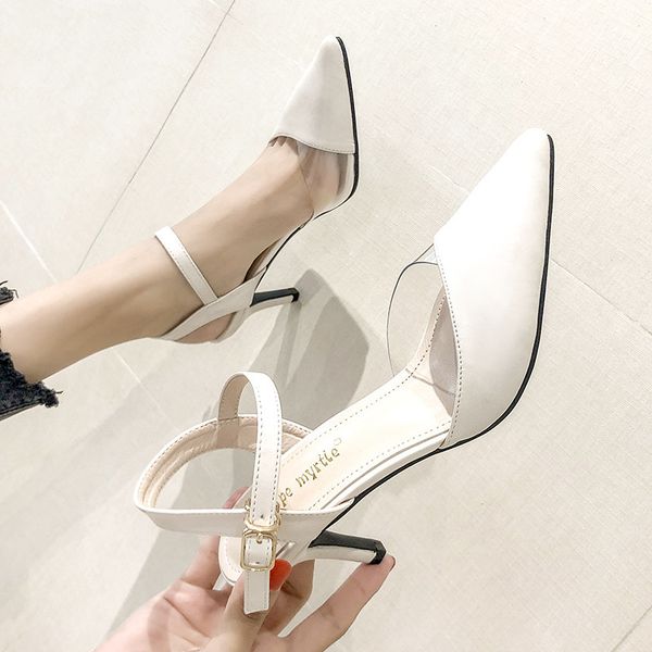 spring and summer 2019 new korean version of thinheeled shallowmouth pointed highheeled shoes, Black
spring and summer 2019 new korean version of thinheeled shallowmouth pointed highheeled shoes, Black