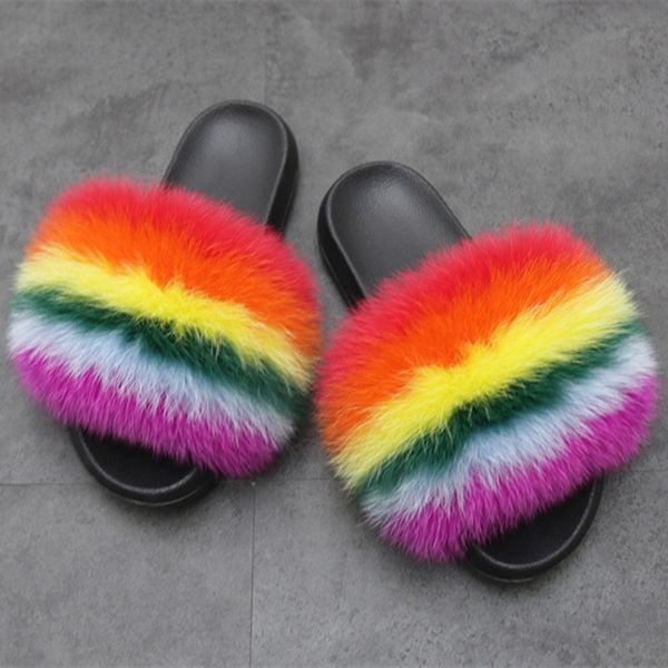 women's fur slippers real raccoon furry fox slipper fur slides cute ladies cute plush sandals flat fluffy shoes for women, Black
women's fur slippers real raccoon furry fox slipper fur slides cute ladies cute plush sandals flat fluffy shoes for women, Black
