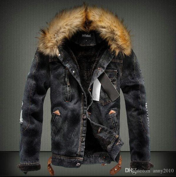 100% warm fleece thick denim jacket 2018 winter fashion mens jean outwear male cowboy plus size, Black
100% warm fleece thick denim jacket 2018 winter fashion mens jean outwear male cowboy plus size, Black