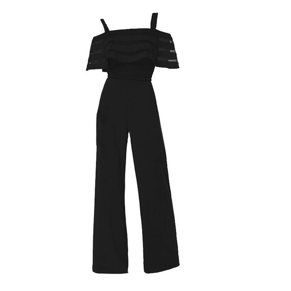 fashion summer women's high waist off shoulders suspenders romper solid color lace playsuit casual loose wide leg jumpsuit, Black;white
fashion summer women's high waist off shoulders suspenders romper solid color lace playsuit casual loose wide leg jumpsuit, Black;white