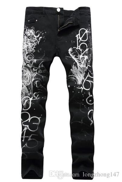 street style man's high-elastic casual jeans skinny pants tights fold hip hop print pencil pants biker jeans young people slim trousers, Blue
street style man's high-elastic casual jeans skinny pants tights fold hip hop print pencil pants biker jeans young people slim trousers, Blue