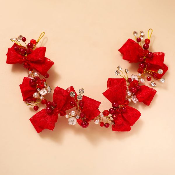 red lace bowknot headband simulated pearl fashion korean headpiece hair accessories for wedding bride headdress jewelry handmade, Golden;white
red lace bowknot headband simulated pearl fashion korean headpiece hair accessories for wedding bride headdress jewelry handmade, Golden;white
