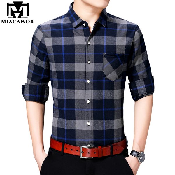 miacawor new spring long sleeve shirt men casual plaid shirt male slim fit dress shirts camisa masculina streetwear c647, White;black
miacawor new spring long sleeve shirt men casual plaid shirt male slim fit dress shirts camisa masculina streetwear c647, White;black