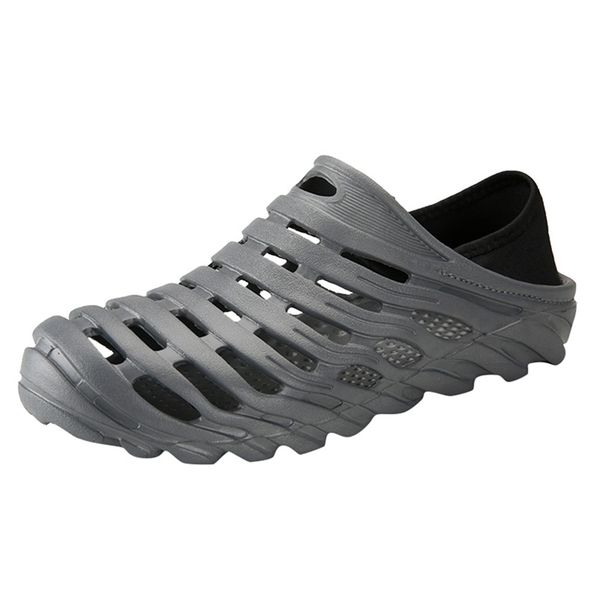 summer men's slippers elastic heel hollow out non-slip solid beach shoes outdoor plus size casual sandals mans footwear a40, Black
summer men's slippers elastic heel hollow out non-slip solid beach shoes outdoor plus size casual sandals mans footwear a40, Black