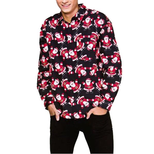 feitong 3d christmas shirt men santa print men's blouse casual autumn winter long sleeve slim shirt blusas male, White;black
feitong 3d christmas shirt men santa print men's blouse casual autumn winter long sleeve slim shirt blusas male, White;black