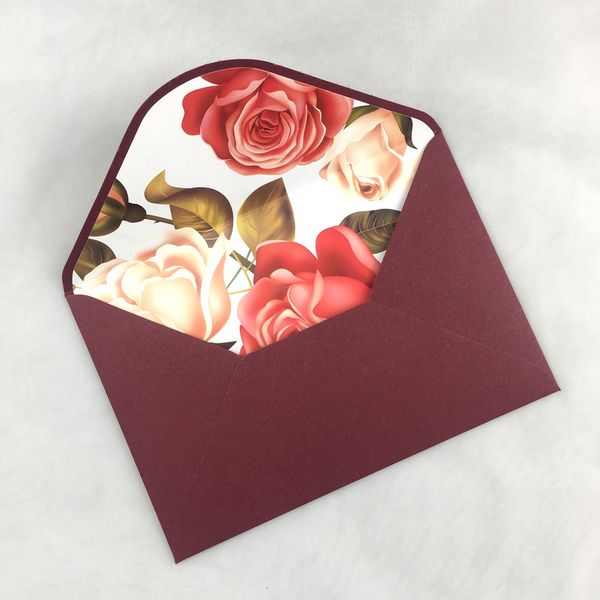 25x 250g 12x17.4cm matte paper gold stamping envelopes red burgundy for wedding invitation cards gift with floral
25x 250g 12x17.4cm matte paper gold stamping envelopes red burgundy for wedding invitation cards gift with floral