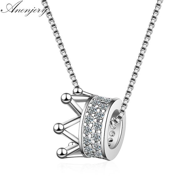 anenjery 925 sterling silver zircon crown necklace two colors queen wind cavicle chain for women s-n311
anenjery 925 sterling silver zircon crown necklace two colors queen wind cavicle chain for women s-n311