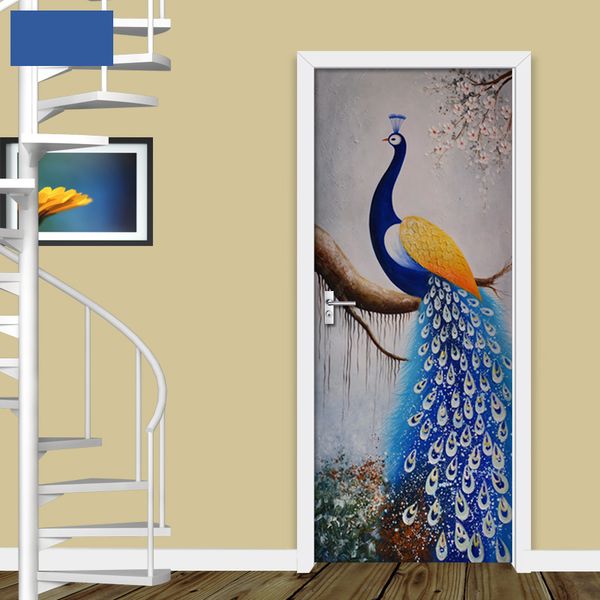 diy self adhesive door stickers peacock flower oil painting art decals for living room bedroom door decor pvc waterproof poster
diy self adhesive door stickers peacock flower oil painting art decals for living room bedroom door decor pvc waterproof poster