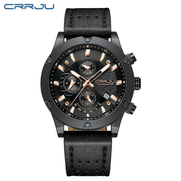 2020 crrju watch men fashion sport quartz clock mens watches luxury gold waterproof leather casual watch relogio masculino, Slivery;brown
2020 crrju watch men fashion sport quartz clock mens watches luxury gold waterproof leather casual watch relogio masculino, Slivery;brown