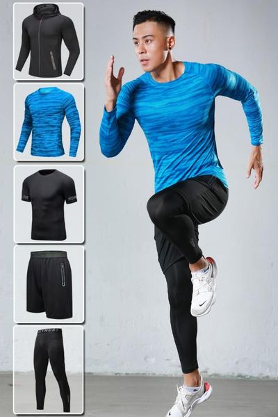 men's compression running clothes tight long-sleeved bottoming shirt pants fitness sports suit quick-drying track suit men, Black;blue
men's compression running clothes tight long-sleeved bottoming shirt pants fitness sports suit quick-drying track suit men, Black;blue